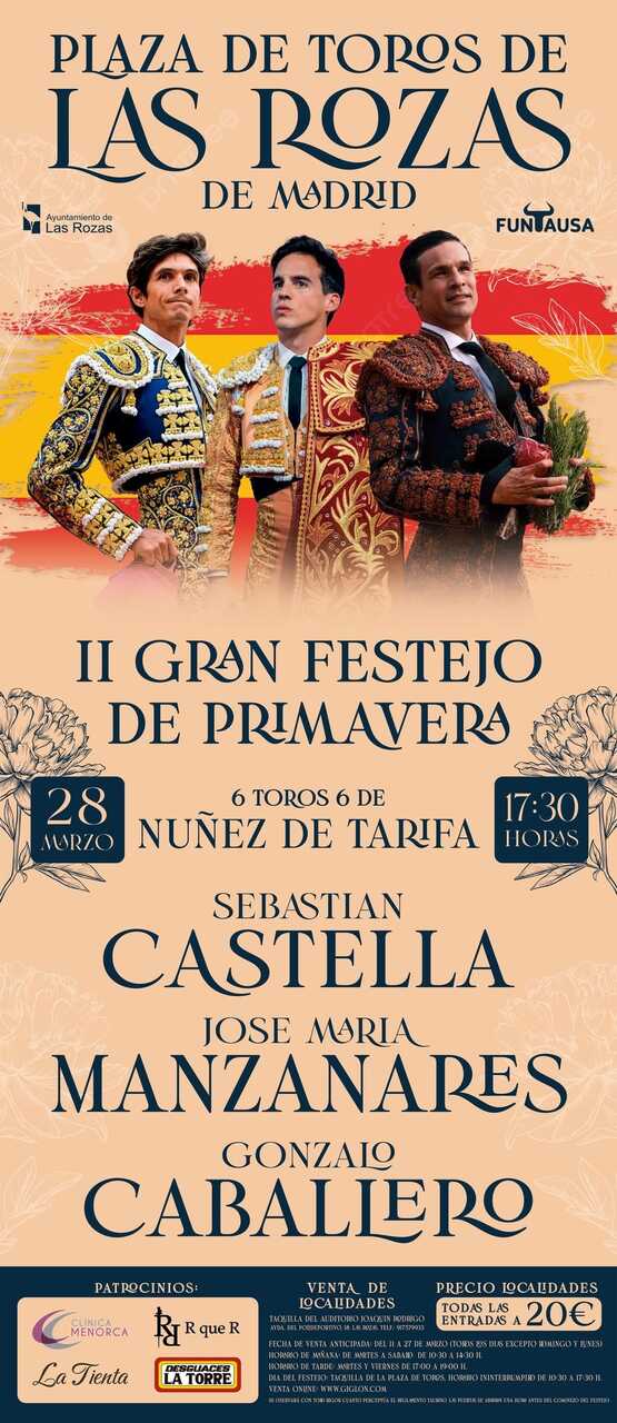 Corrida de toros 28 de marzo - Cartel del Ayuntamiento de Las Rozas