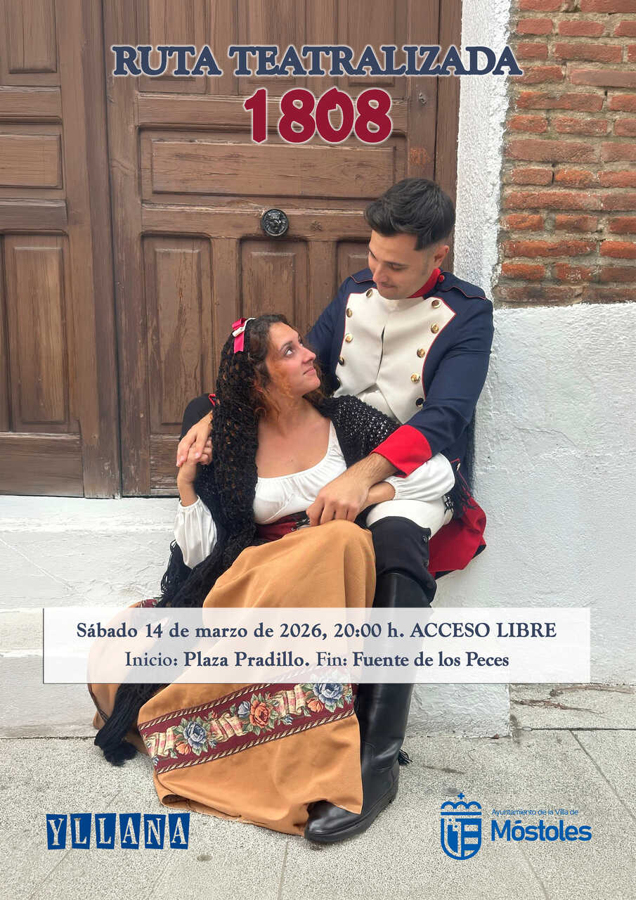 Cartel Ruta teatralizada 1808 Móstoles - Imagen del Ayuntamiento de Móstoles