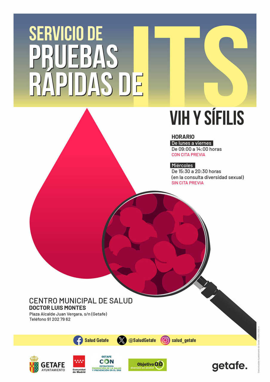 Campaña de pruebas VIH e ITS - Imagen del Ayuntamiento de Getafe