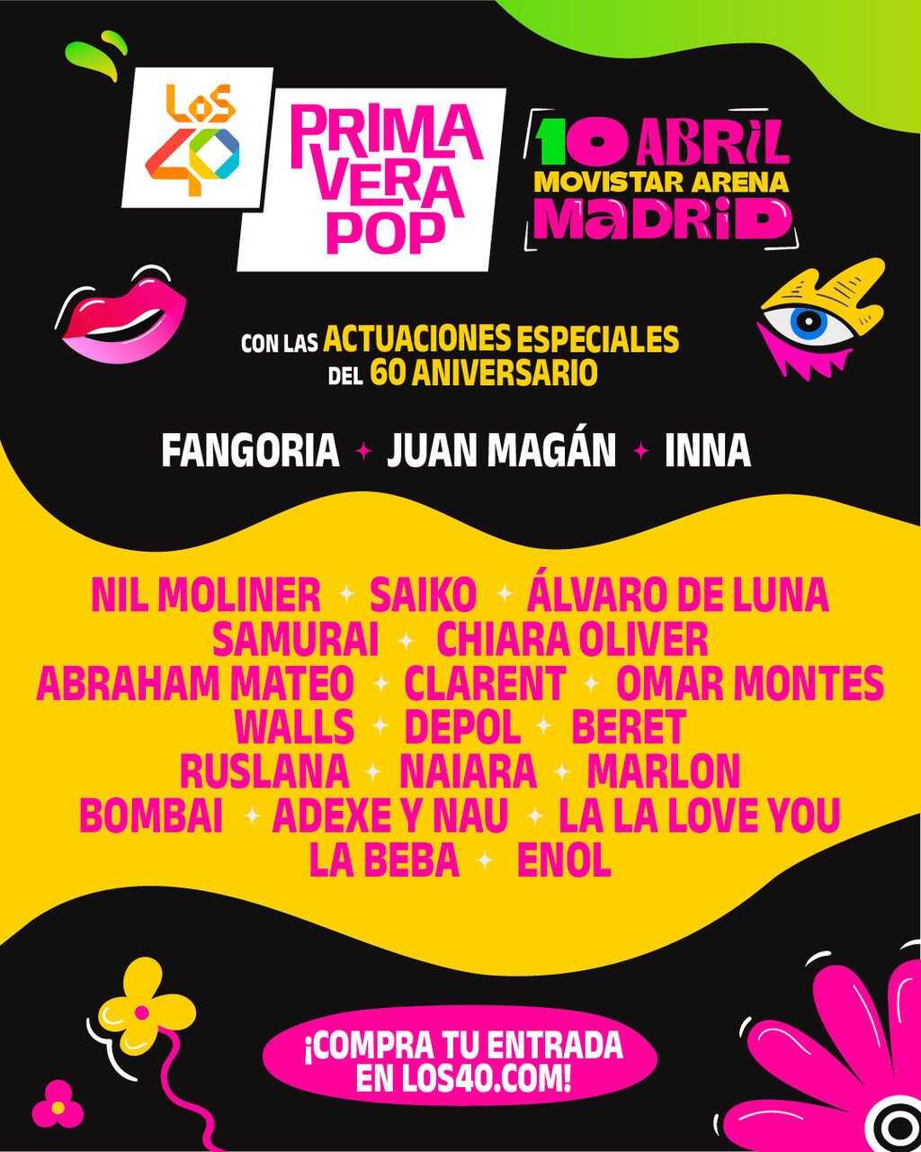 Cartel LOS40 Primavera Pop Madrid