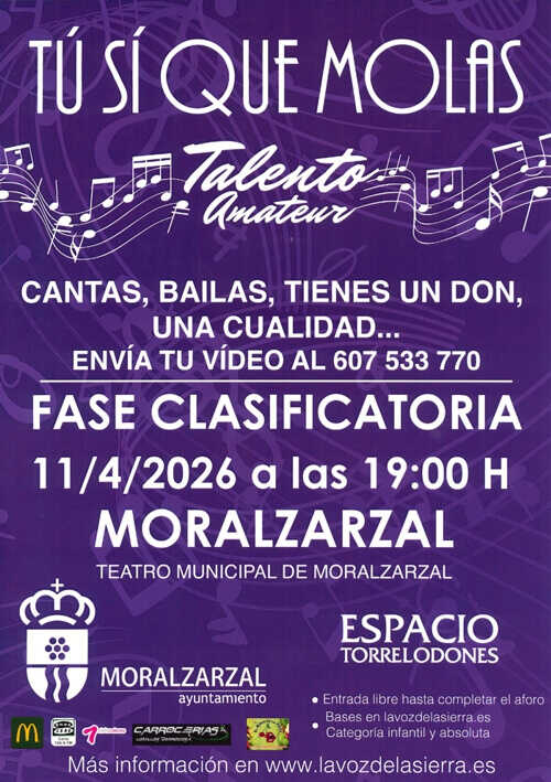 Moralzarzal Tú sí que molas 2026 - Imagen del Ayuntamiento de Moralzarzal