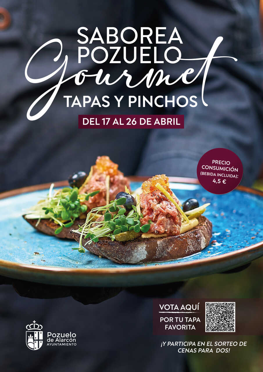 Cartel  Saborea Pozuelo Gourmet tapas y pinchos