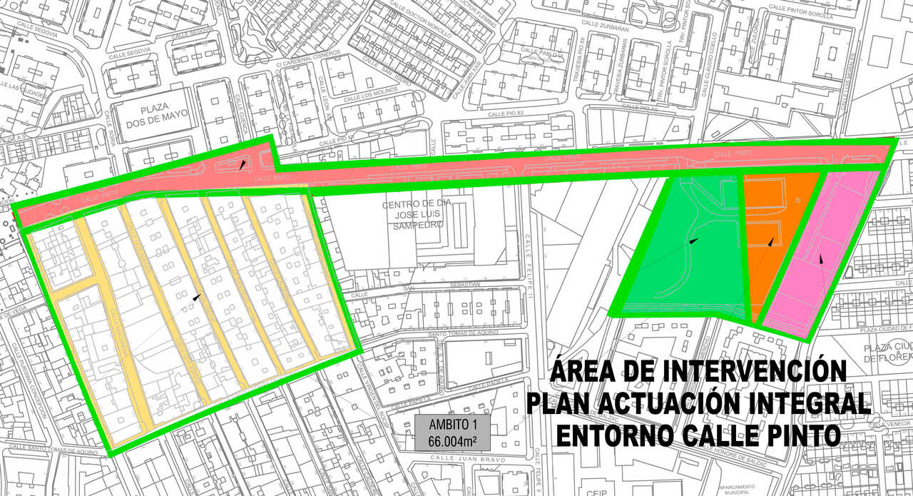 Área de actuación calle Pinto - Imagen del Ayuntamiento de Parla