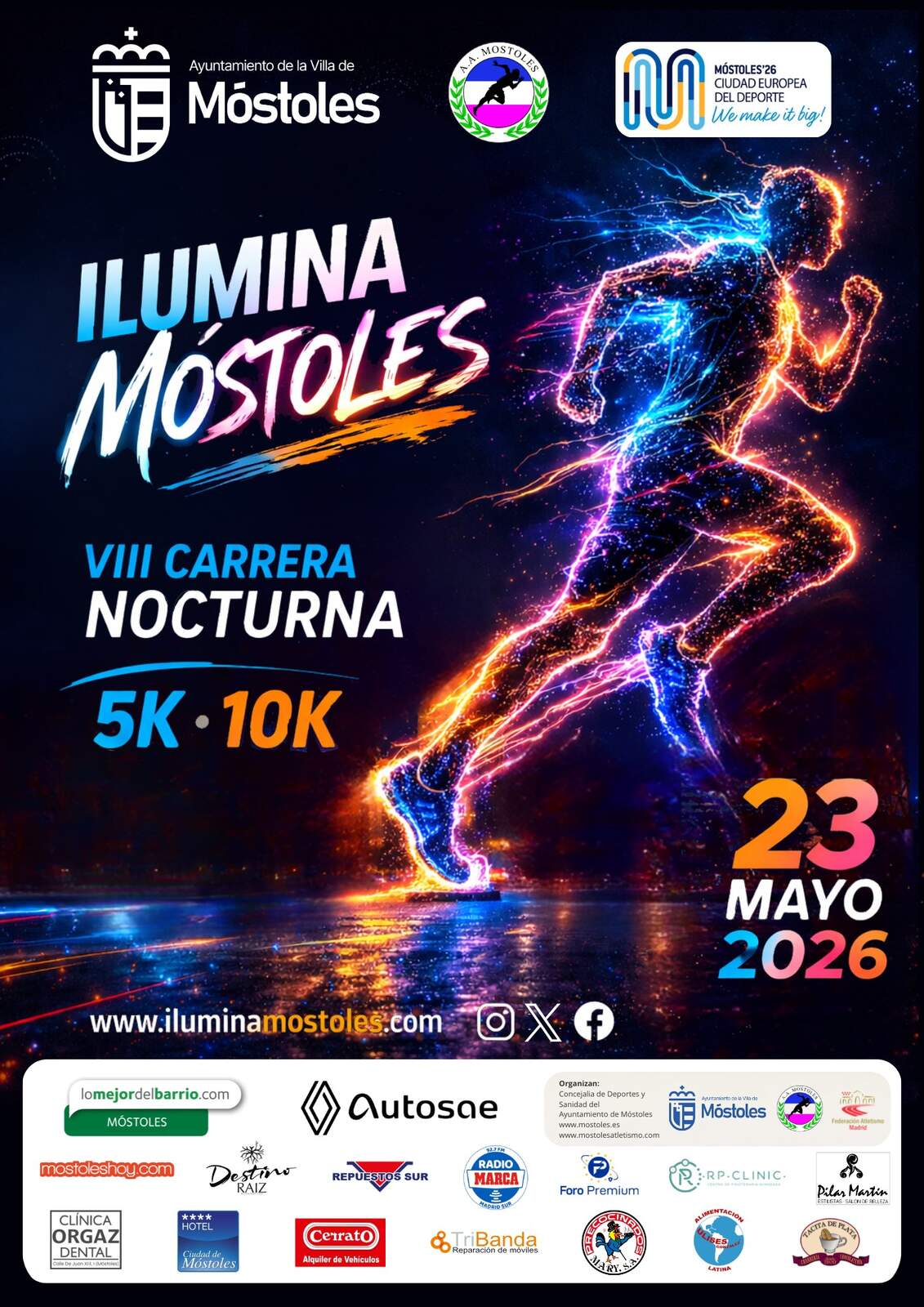 Cartel Ilumina Mayo 2026 - Imagen del Ayuntamiento de Móstoles