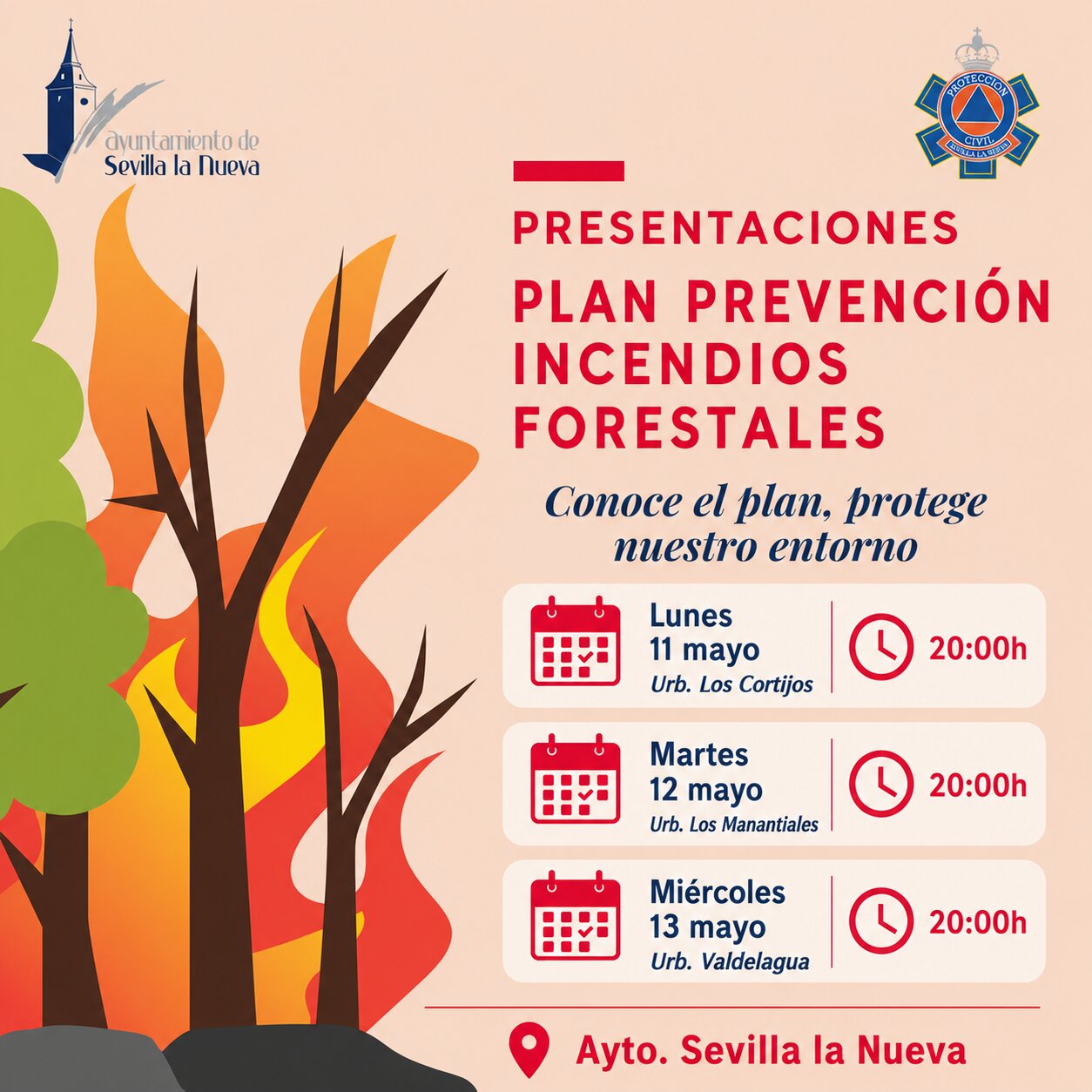 Cartel del Ayuntamiento de Sevilla La Nueva