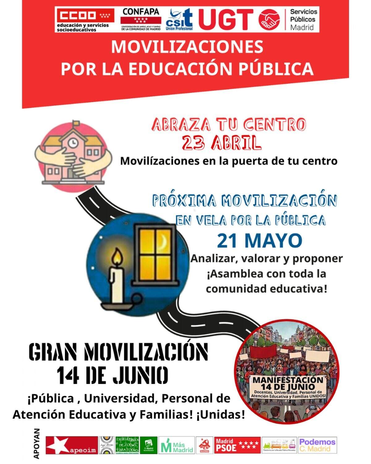 Cartel de Movilizaciones