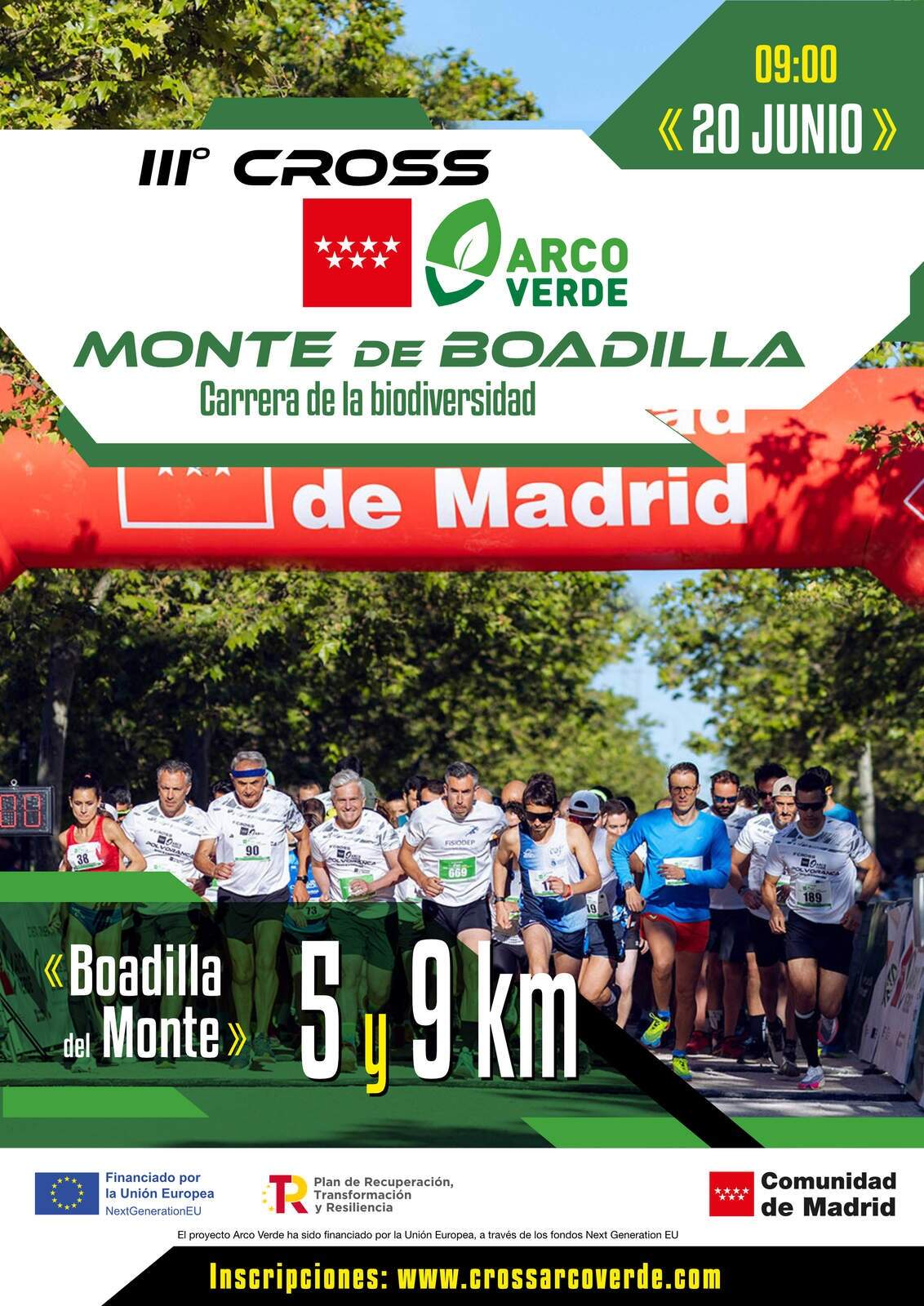 CARTEL carrera arco verde Boadilla