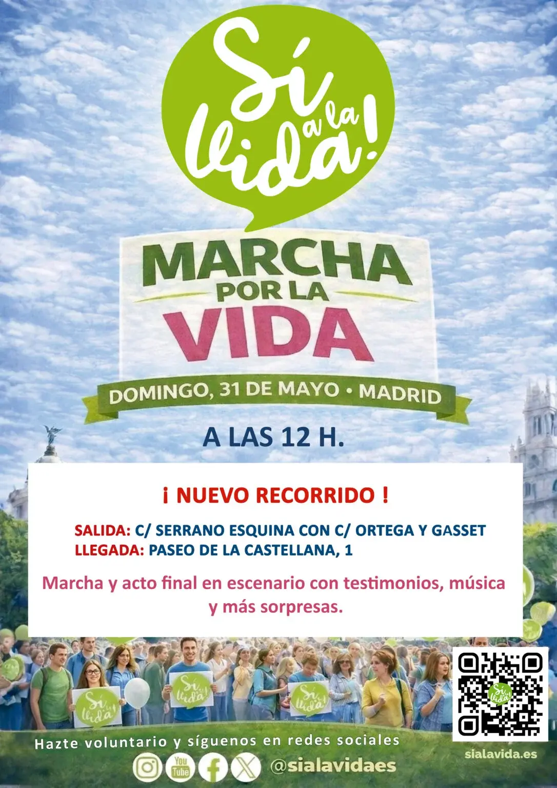 Cartel Marcha por la Vida 2026