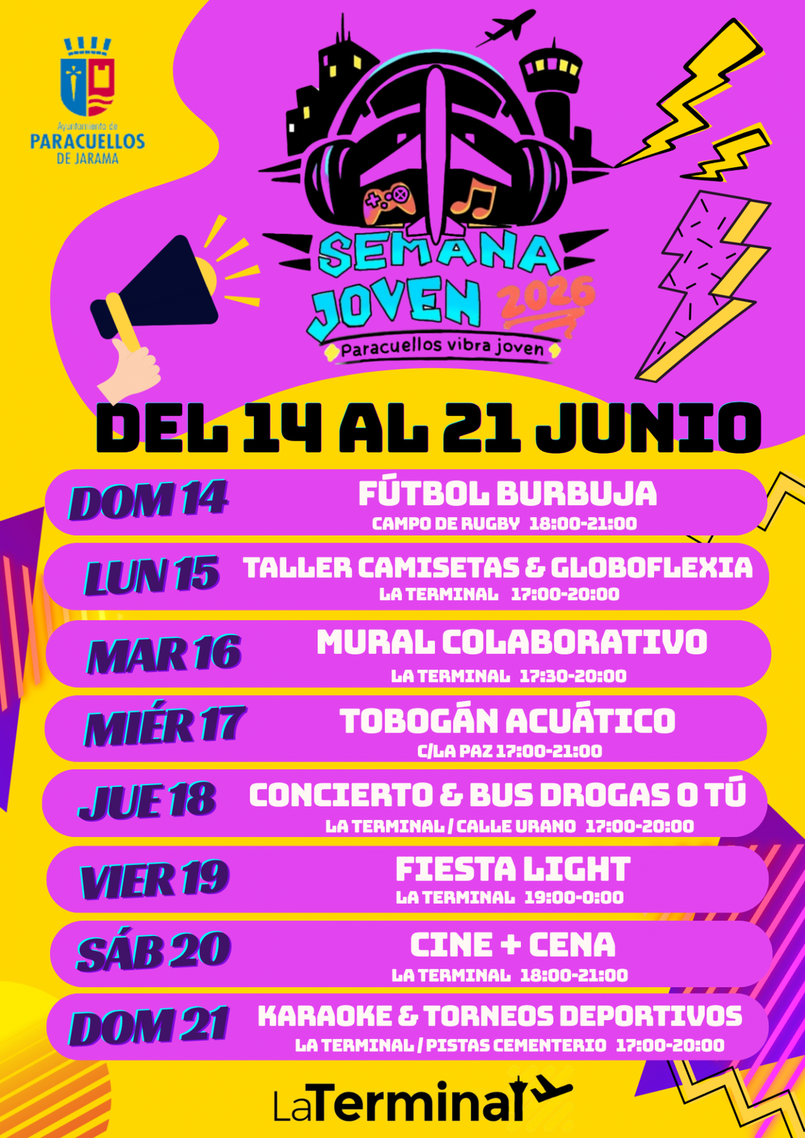 Cartel Semana Joven - Imagen del Ayuntamiento de Paracuellos de Jarama
